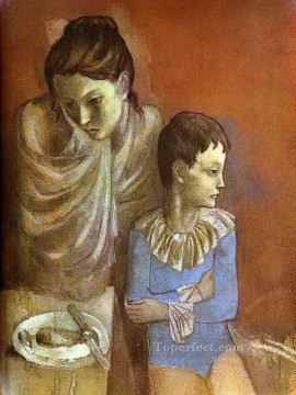 パブロ・ピカソ Painting - タンブラーの母と息子 1905年 パブロ・ピカソ